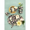 Rice melamine bord rond Dark Rose print