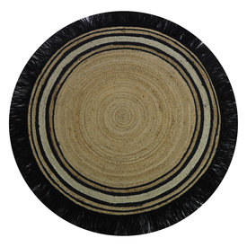 Tapis Petit Tapis Petit kindervloerkleed jute Tess Black