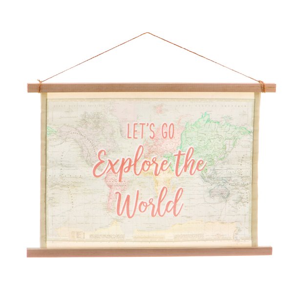 Sass & Belle Sass & Belle poster kinderkamer wandkaart World Explorer