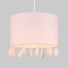 Kinderlamp  roze met roze met kwasten
