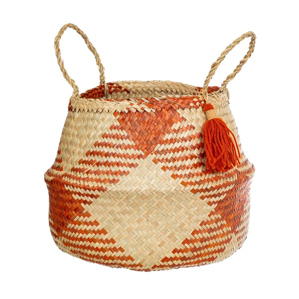 Sass & Belle Sass en Belle opbergmand ruiten Terracotta