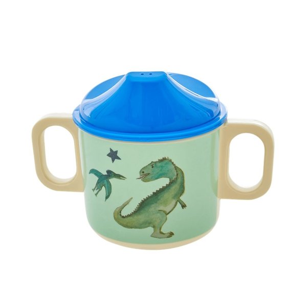 rice Denmark Rice melamine tuitbeker met twee handvaten dinosaurus