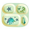 Rice melamine kinderbord met vakjes dino print