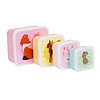 A Lovely Little Company lunchbox bosdieren set van 4