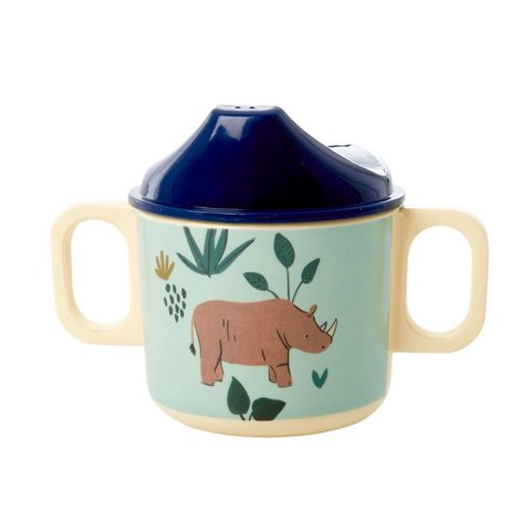 Rice melamine tuitbeker jungle blauw