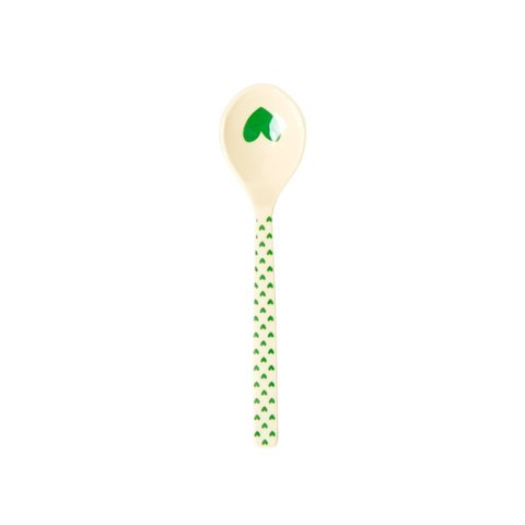 Rice melamine lepel  hartjes groen