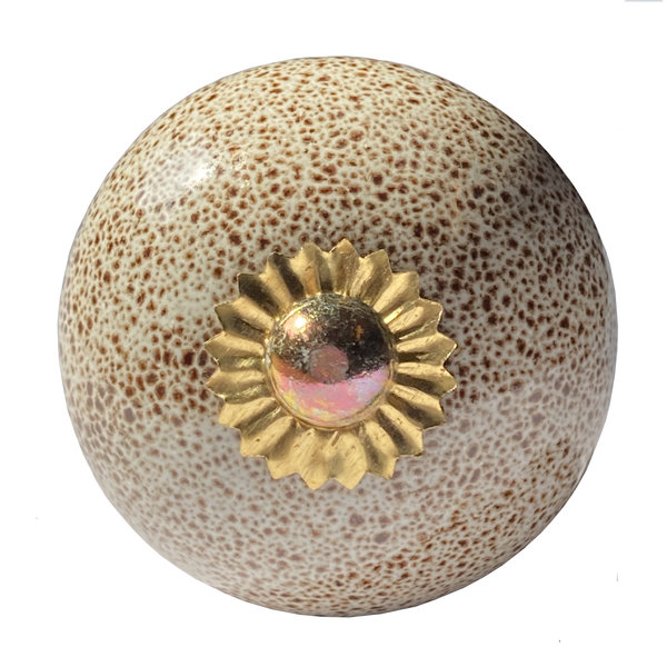 Clayre & Eef Clayre & Eef deurknopje rond luipaard print