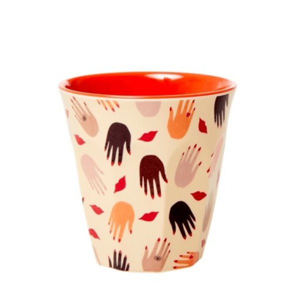 rice Denmark Rice melamine beker Hands and Kisse print