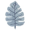 Lilipinso kindervloerkleed blad  monstera blauw