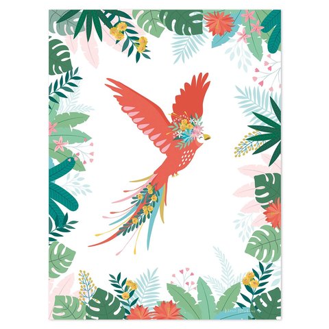 Lilipinso poster kinderkamer vliegende papegaai