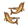 Sass & Belle deurknopjes dolfijn goud set van 2