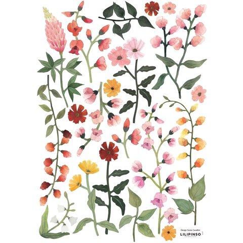 Lilipinso muursticker bloemen Fleurs Sauvages