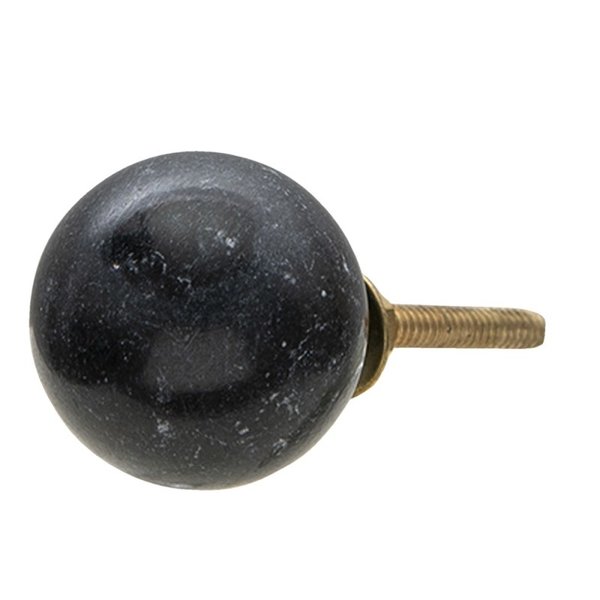 Clayre & Eef Clayre & Eef deurknopje rond steen zwart