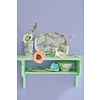 Rice melamine bord ovaal Flower Painting print