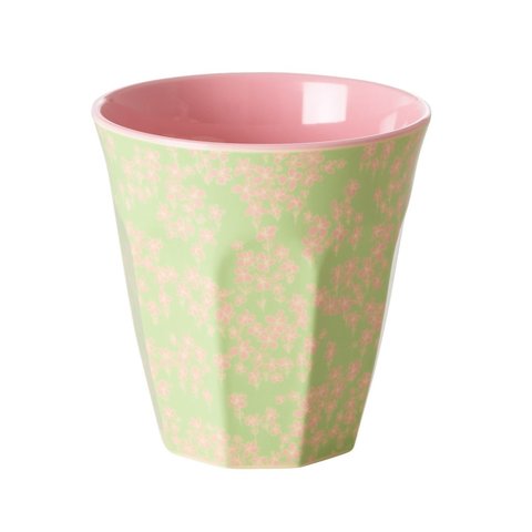 Rice melamine beker Pink Flower Field print