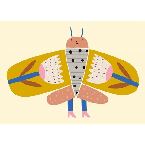 Petit Monkey kinderposter vlinder 50 cm x 70  cm