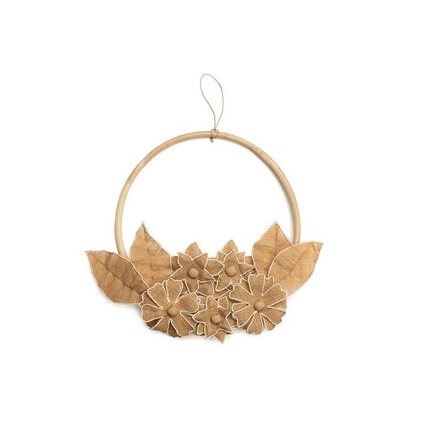 Kidsdepot Kidsdepot muurdecoratie bloemen Flower Hoop Lux beige