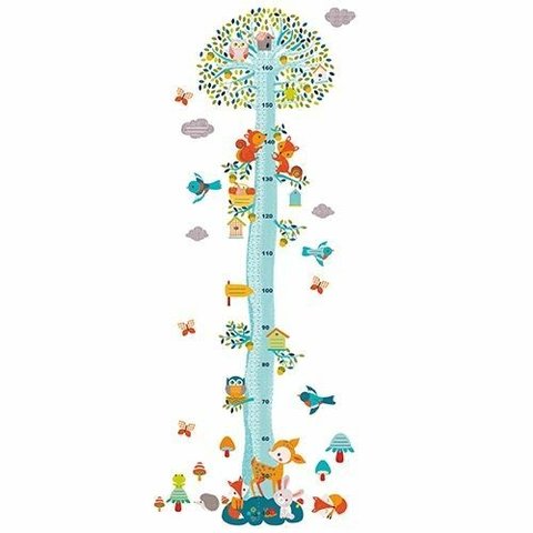 Beknopt Zeeanemoon tarwe Djeco muursticker kinderkamer meetlat boom met bosdieren | Kidzsupplies