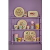 Rice melamine kinderbord Farm print roze