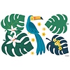 Lilipinso muursticker kinderkamer tropische vogels toekan