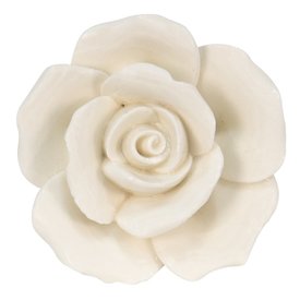 Clayre & Eef Deurknopje bloem roos off white
