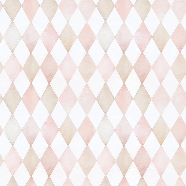 Lilipinso Lilipinso kinderkamer behang Selene ruitjes roze