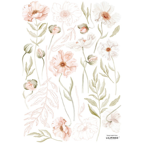 Lilipinso muursticker bloemen Islandic Poppies