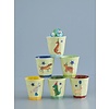 Rice  melamine kinderbekers Animal prints groen