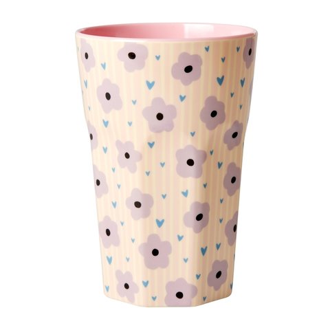 Rice hoge beker Flower print