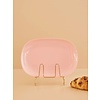 Rice melamine bord ovaal roze groot