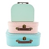 Sass & Belle koffer set pastel kleuren