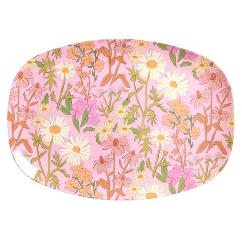 Rice melamine bord ovaal Daisy Dearest print