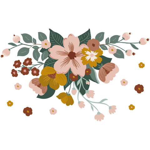 Lilipinso muursticker bloemen Composition des Fleurs