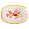 Rice melamine bord ovaal Fish print lavendel