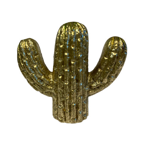 Deurknop cactus goud