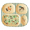 Rice melamine kinderservies Farm print blauw