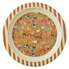 Rice melamine kinderbord Farm print bruin