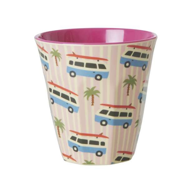 rice Denmark Rice melamine beker Surf Van print roze