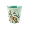 Rice melamine kinderbeker giraffe blauw