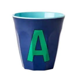 rice Denmark Rice alfabet beker letter A donkerblauw
