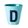 Rice melamine beker letter C lichtblauw medium