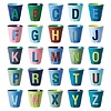 Rice melamine beker letter E smaragd groen