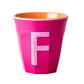 rice Denmark Rice alfabet beker letter F felroze