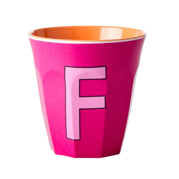 rice Denmark Rice melamine beker letter F felrozemedium