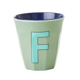 rice Denmark Rice alfabet beker letter F khaki groen