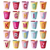 Rice melamine beker letter I lichtblauw