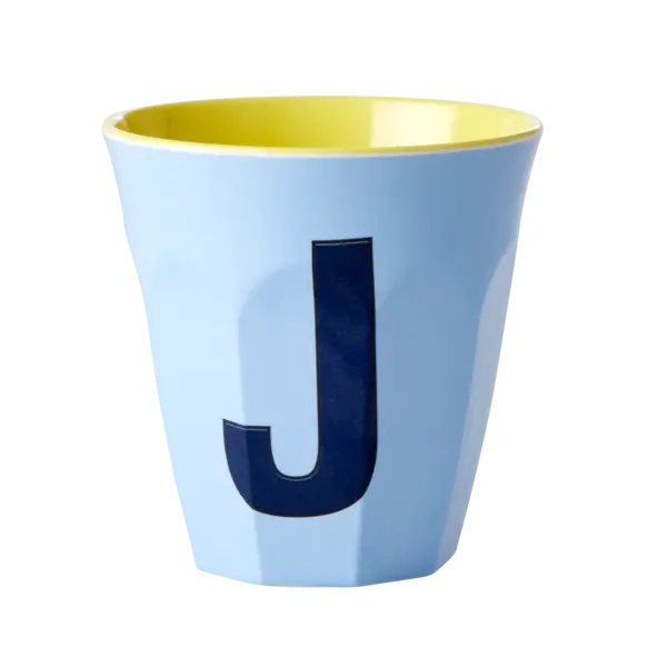 rice Denmark Rice melamine beker letter J lichtblauw