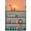 Rice melamine beker letter L fuchsia roze