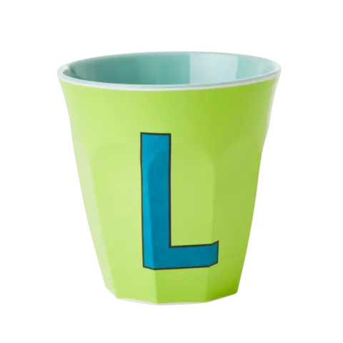 Rice alfabet beker letter L lichtgroen