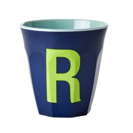 rice Denmark Rice alfabet beker letter R donkerblauw